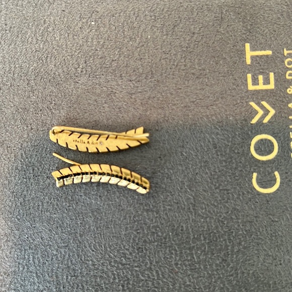 Stella & Dot Jewelry - Stella and dot ear climbers brass with black stones retired